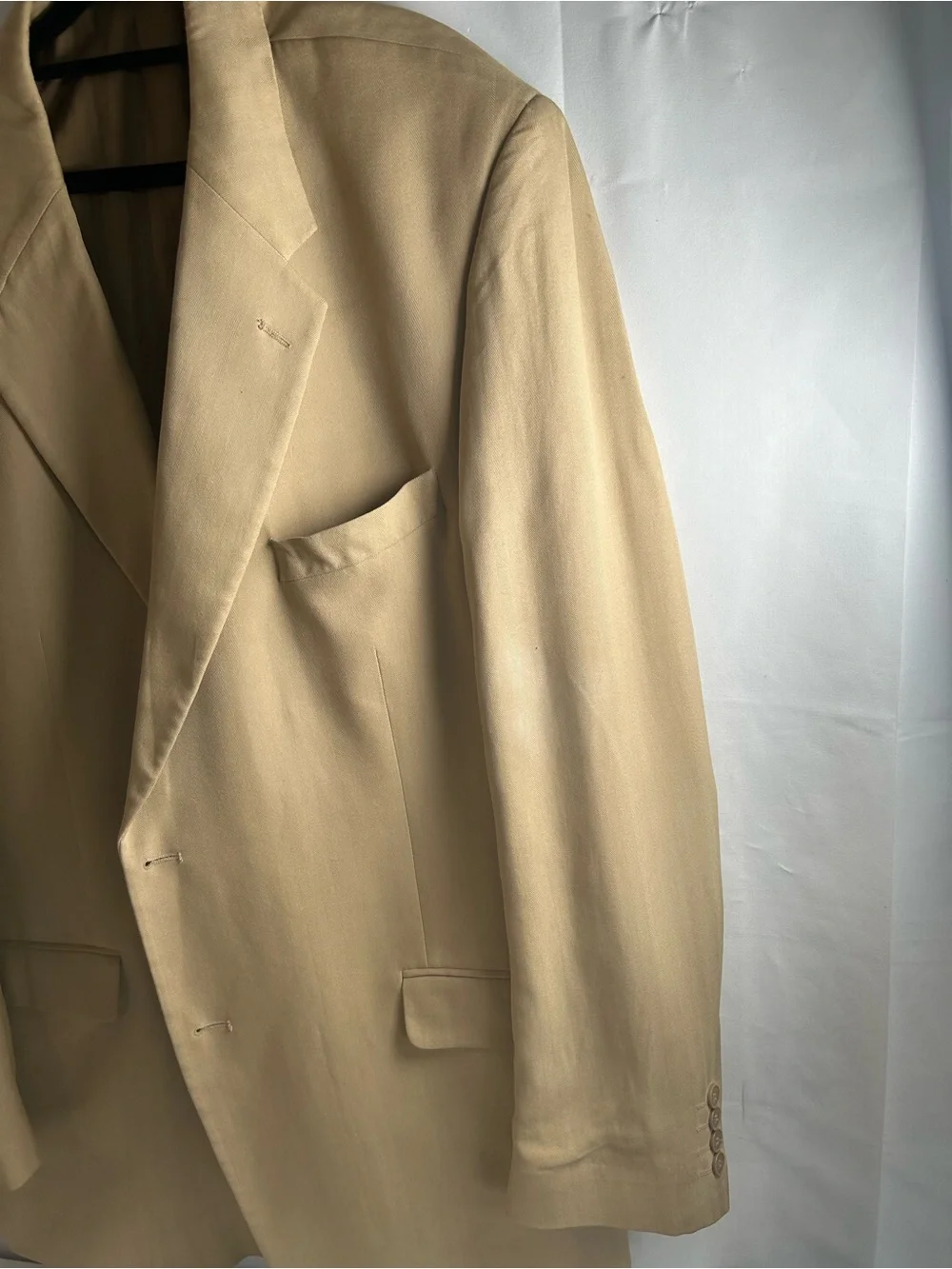 Men's Beige Blazer - Classic Single-Breasted Suit Jacket with color f(fade)